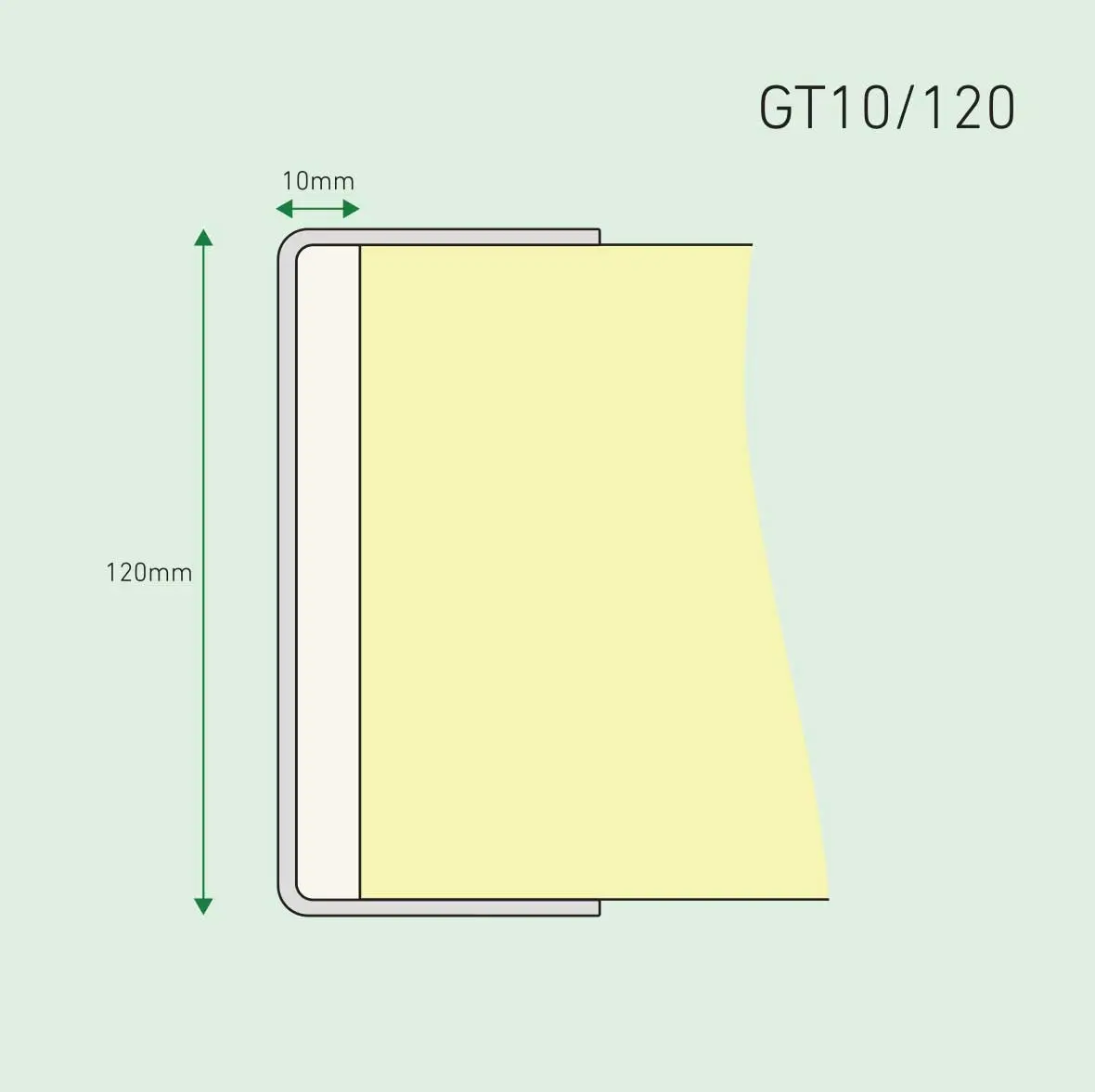 A sheet of paper with the size and length of it.