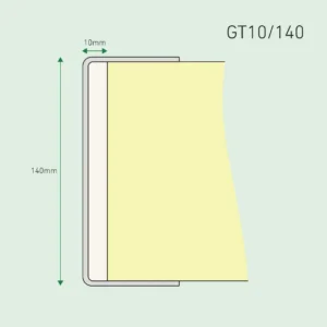 A drawing of the side of a book.