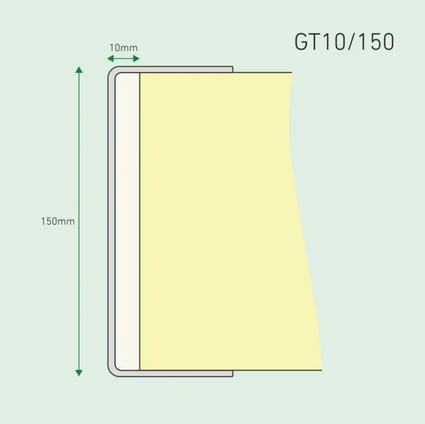 A drawing of the side of a book.